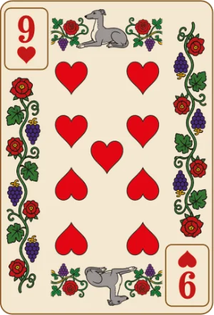 Nine of hearts, 0 points