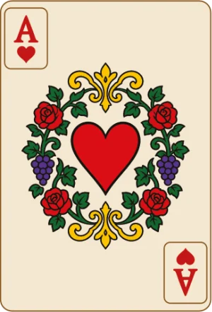 Ace of hearts, 11 points