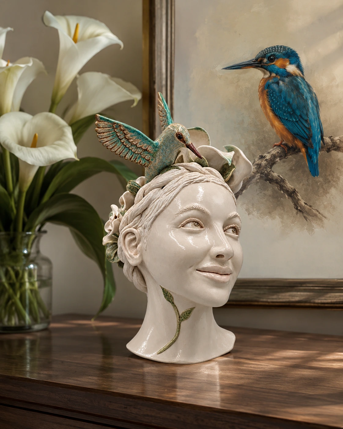 Elzeth Jacobs ceramic sculpture displayed in an interior setting